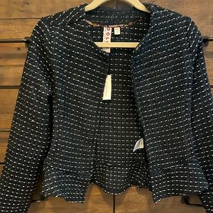 Never worn with tags ruffled tweed Anthropologie jacket